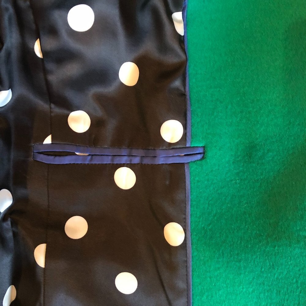 Talbots Petites Lined Cozy Wool Coat w Detachable Faux Fur Collar Green Sz 8P - Picture 4 of 11